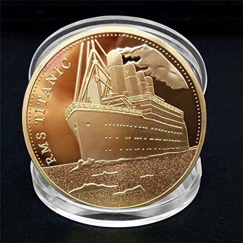 TOSSPER Barco Titanic Coin Conmemorativo Incidente Titánico Recoger BTC Bitcoin Arts Regalos Decoración del Hogar