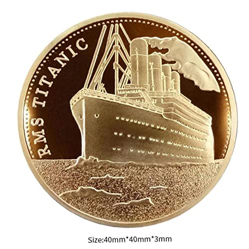TOSSPER Barco Titanic Coin Conmemorativo Titanic Incidente Recoge Monedas Artes Regalos Decoración del Hogar