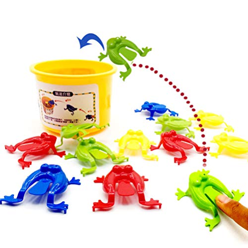 TOYANDONA - 12 piezas de rana salto, juguete para dedo, juguete para niños