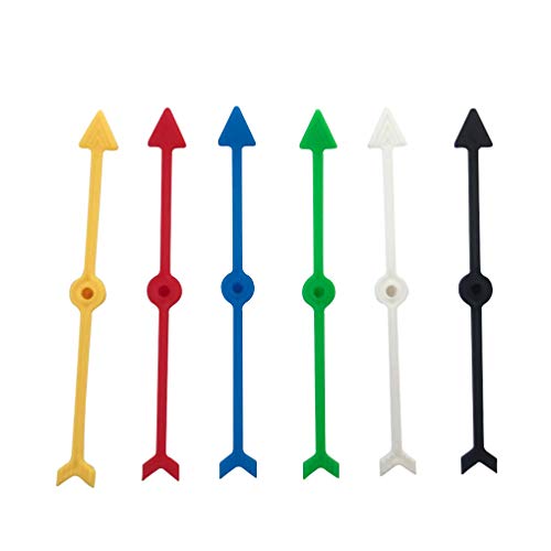 TOYANDONA 12 piezas puntero de flecha giratorio divertido escritorio giratorio plástico 4 pulgadas flecha giratoria juguetes juego de mesa juguete educativo para suministros de fiesta escolar