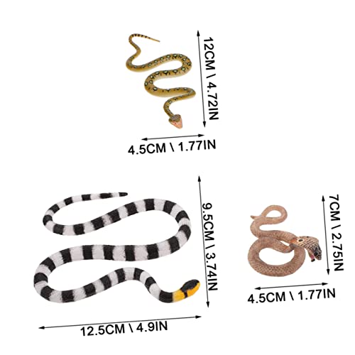 TOYANDONA 6 Piezas Modelo De Serpiente Accesorios De Fiesta De Halloween Juguetes De Serpiente Aterradores Juguetes para Niños Juguetes para Niños Serpientes De Goma Divertidos Y Difíciles
