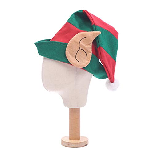TOYANDONA Christmas Elf Hat Plush Ear Decorative Up Long Striped Funny Party Hats Costume Accessory for Performance Festival Carnival