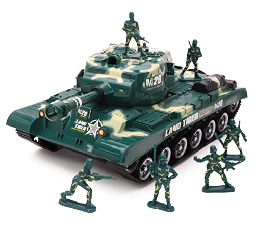 Toyland® "Misión de combate" Green Boys Friction Powered Army Tank & Soldados juego militar