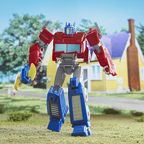 Transformers Juguetes EarthSpark Warrior Class Optimus Prime Figura de acción, 5 Pulgadas, Juguetes Robot para niños a Partir de 6 años