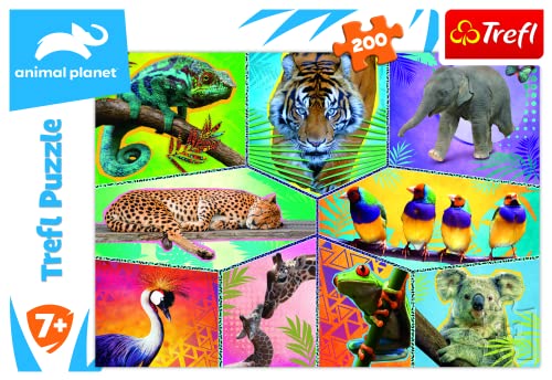 Trefl 200 Piezas, para niños a Partir de 7 años Puzzle, Color en el Mundo exótico, Exotisch Welt