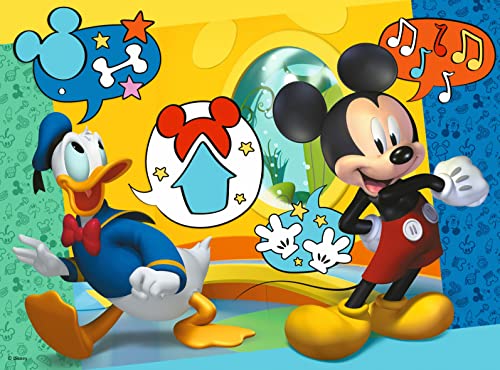 Trefl 30 Elementos-Rompecabezas Coloridos con Personajes Disney, Mickey Mouse, Entretenimiento Creativo, Diversión para niños a Partir de 3 años Puzzle, Color ratón y casa Feliz (18289)