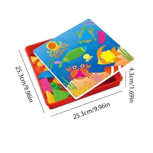 Tsuchiya Tablero de mosaico a juego con colores – habilidades de pensamiento de ejercicios, juguetes para niños en edad preescolar | juguetes educativos para interacción, regalo, parque infantil,
