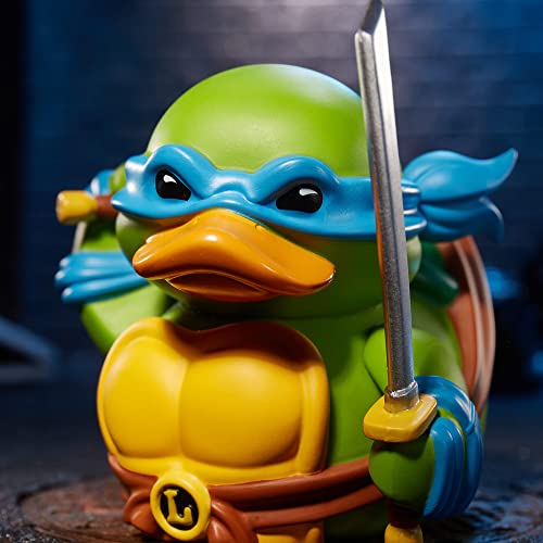 TUBBZ Figura Coleccionable de Pato de Goma de Vinilo Leonardo, Producto Oficial de Las Tortugas Ninja Mutantes Adolescentes - TV, películas y Videojuegos