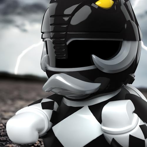 TUBBZ First Edition Black Ranger Figura Coleccionable de Pato de Goma de Vinilo – Producto Oficial de Power Rangers – TV para niños, películas y Videojuegos