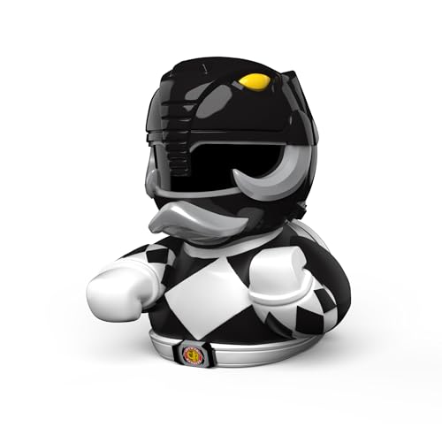 TUBBZ First Edition Black Ranger Figura Coleccionable de Pato de Goma de Vinilo – Producto Oficial de Power Rangers – TV para niños, películas y Videojuegos