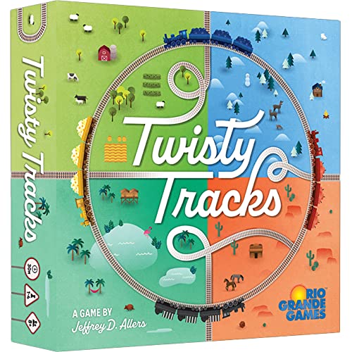 Twisty Tracks Juego familiar de construcción y navegación de trenes, Juegos de Rio Grande, Juego de mesa de estrategia, para edades de 10 años en adelante, 14 jugadores, Tiempo de juego de 30