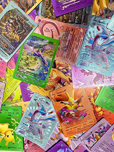 UBIK 20 Cartas Multicolor PVC Cartas Idioma Inglés Nuevo Cartas Version Inglés de Coleccion Cartas Especia Alta Potencia (Colores)