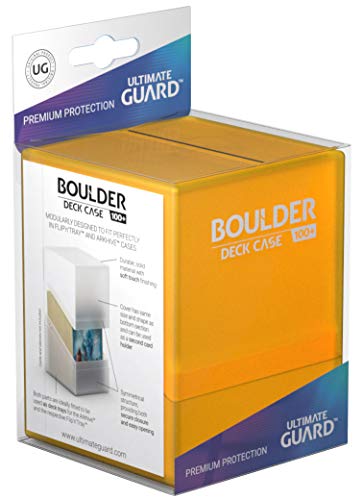 Ultimate Guard ugd010690 – Boulder Deck Case, 100 Plus, tamaño estándar, Ámbar