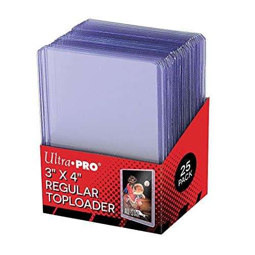 Ultra Pro Clear Regular Toploader 3" x 4" 25-Count per Pack (2-Packs) + HEARTFORCARDS Protección de envío