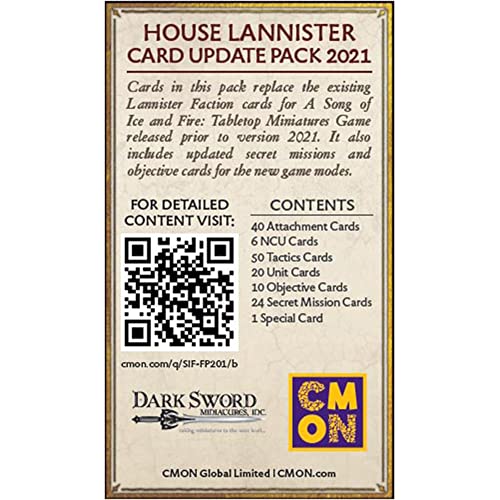 Una canción de hielo y fuego Miniaturas de mesa Lannister Faction Pack,Juego de estrategia para adolescentes y adultos,Tiempo de juego promedio de 45 a 60 minutos,Hecho por CMON (SIFFP02)