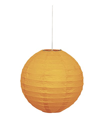Unique Party- Linterna de papel redonda, Color naranja, 25 cm (64246)