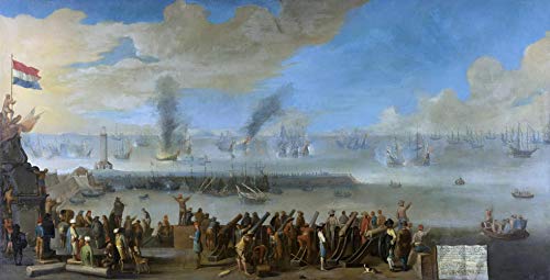 Unknown Artist The Naval Battle At Livorno March Event from The First English Dutch Sea War Wooden Jigsaw Puzzle for Adult Family Friend DIY Challenge Wall Décor 1000 Piece