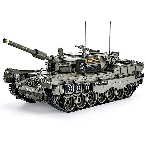 URGEAR Leopard Tanque Leopardo Technic Bloques de Construcción de Juguete Set 1756pcs para Adultos Modelo de Juguete Vehículo de Combate MOC Regalo de Cumpleaños para Hombres Niños Compatible con LEGO