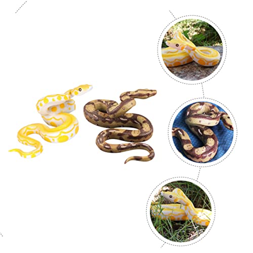 VICASKY 4 Piezas Modelo Serpiente Bromas De Los Inocentes para Niños para Niños Accesorios De Serpiente Juegos para Niños Serpientes De Goma Estatua De Serpiente Decoración Figura De