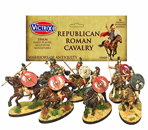 Victrix - Caballería romana republicana - 12 figuras - Miniaturas de plástico de 28 mm - Guerras púnicas