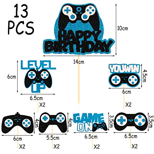Videojuego de decoración para tartas de cumpleaños para niños, jugadores, decoración para tartas, decoración de vídeo, juego de juegos de juegos, para cupcakes, decoración para fiestas de niños