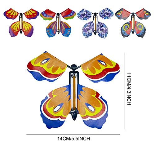 VIKSAUN 10 Piezas Mariposa Voladora mágicas, Regalo Sorpresa de Mariposa, Colores Brillantes Mariposas Magicas Voladoras, Juegos Cotidianos, cumpleaños, Accesorios de Rendimiento (10 Piezas)