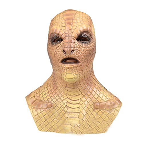 Viper - Máscara de látex de terror para cosplay, producto de Halloween, serpiente, monstruo, serpiente, dios, serpiente, espíritu, terror, cosplay, máscara de terror para Halloween, carnaval, fiesta