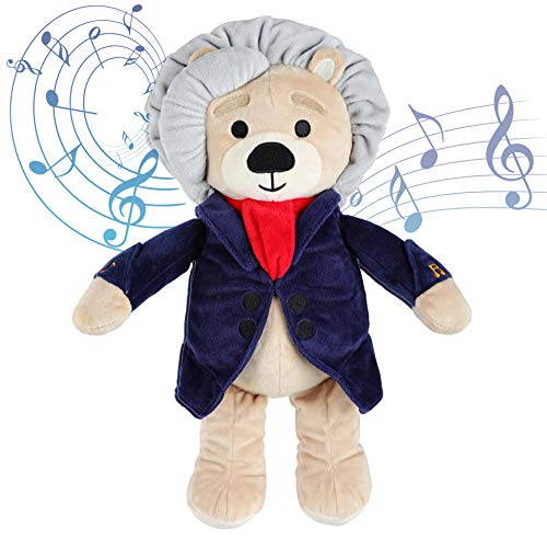 Vosego Ludwig Van Beethoven Oso Virtuoso, 40 Minutos de Música Clásica para Bebés, Peluche Musical Premiado de 15 ″, Juguete Educativo, Bebés, Niños, Adultos