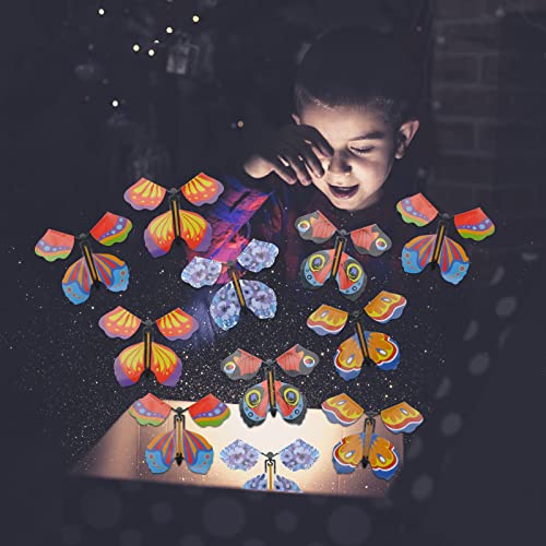 VOSSO - Juego de 20 juguetes mágicos de mariposa, diseño de mariposas, mariposas, sorpresa de cumpleaños, bodas, regalos de San Valentín (color aleatorio)