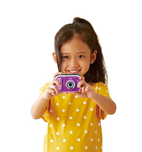 VTech KidiZoom Video Studio HD púrpura, cámara Digital Infantil, fotografía, Selfie, vídeo HD, Pantalla a Color con trípode y Fondo Verde, Regalo para niños de 5 a 12 años de Edad, Contenido en