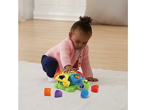 VTech - Tortuga giros y sorpresas, Figura con encajables, Juguetes para apilar y encajar, Bebés +12 meses, Versión ESP