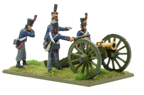 Warlord Games Black Powe, Napoleonic Wars, artillería holandesa belga con obús de 5.5 pulgadas, miniaturas de escala de 28 mm