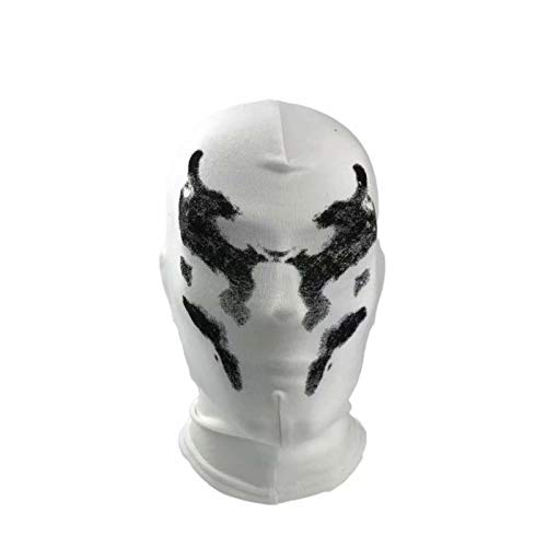 Watchmen Rorschach máscara de cabeza completa, impresión digital, máscara de cabeza completa, cosplay, disfraz de Halloween