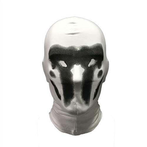 Watchmen Rorschach máscara de cabeza completa, impresión digital, máscara de cabeza completa, cosplay, disfraz de Halloween