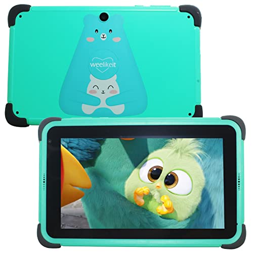 weelikeit Tablet para niños, Android 11 Kids Tablet de 8 Pulgadas con AX WiFi6,2+32 GB de Almacenamiento, Control Parental, aplicación para niños instalada, 4500 mAh, Google Play (Verde)