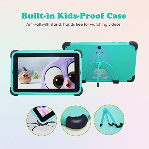 weelikeit Tablet para niños, Android 11 Kids Tablet de 8 Pulgadas con AX WiFi6,2+32 GB de Almacenamiento, Control Parental, aplicación para niños instalada, 4500 mAh, Google Play (Verde)