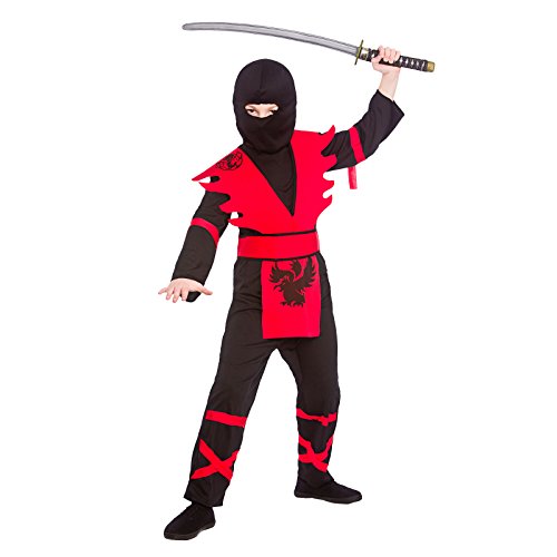 Wicked Costumes - Disfraz de Ninja Para Niños Talla Grande 8-10 Años (134-146Cm)