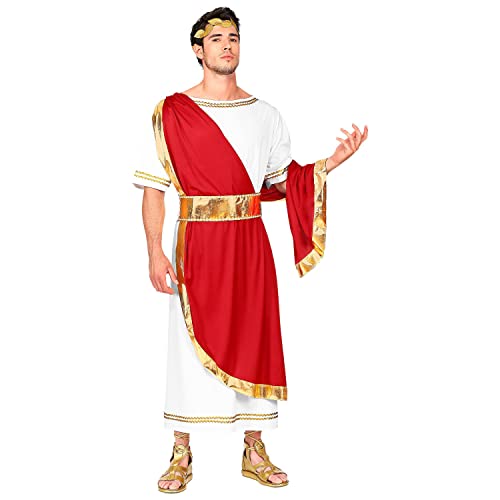 WIDMANN 09114 Disfraz de emperador romano, para hombre, rojo/blanco, XL , color/modelo surtido