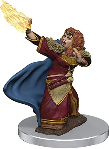 WizKids D&D Minis: Icons of The Realms Figures: Wave 7: Female Dwarf Wizard - Miniatura de Calabozos y Dragones prepintados Compatible con DND y Otros Juegos de rol de Mesa TTRPG