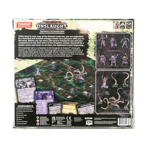 WizKids D&D Onslaught: Pesadilla del aquelarre Frogmire - Expansión de mapas y monstruos