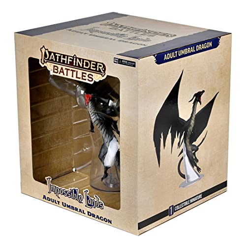 WizKids Pathfinder Battles: Impossible Lands - Figura en caja de dragón umbral adulto - Miniatura RPG prepintada