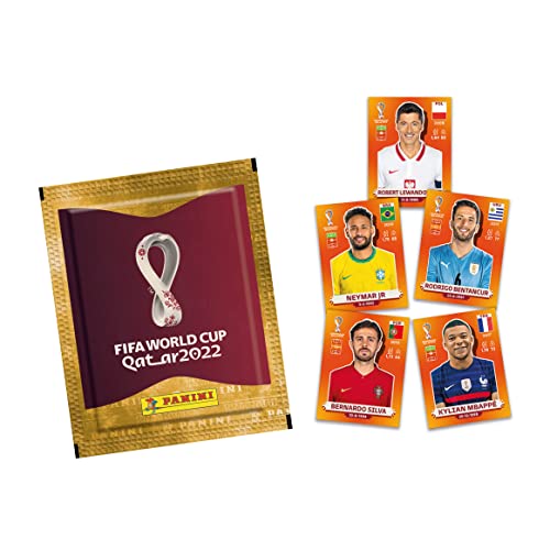World Cup 2022-Caja ,Multicolor ,Panini WC22STCDU, 50 Unidad ( Paquete de 1)