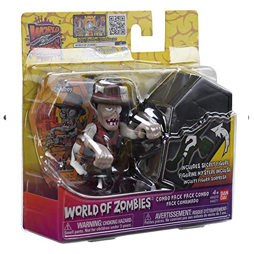 World of Zombies Zombies-44271 Pack de Dos U.S.Z. Cowboy y Figura Sorpresa (Bandai 44271), Multicolor