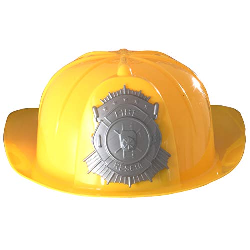 Wowow Juguetes y juegos para niños, sombrero de bombero en amarillo, casco de fuego, accesorio de disfraz de bombero para niños, juego de rol, sombrero de vestir a partir de 3 años