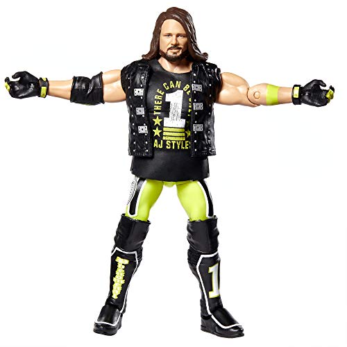 WWE Elite Wrestelmania Figura de Acción Luchador AJ Styles Juguetes Niños +8 Años (Mattel GKP53)