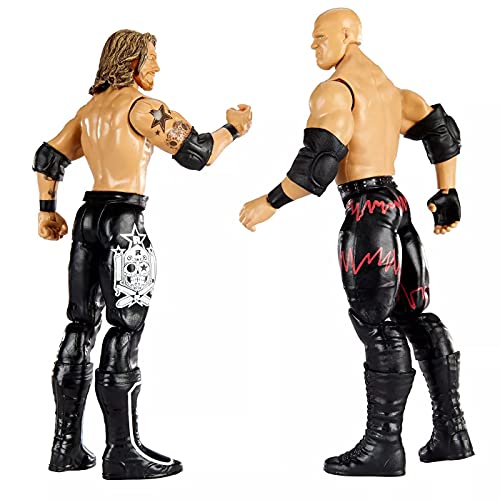 WWE Serie Campeonato Pack 2 figuras Kane y Edge, muñecos articulados de juguete con accesorios (Mattel GVJ19)