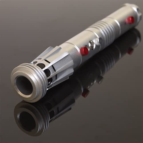 XDXDO Darth Maul Lightsable, 2-en-1 Forte FX Double Blade Light Sable Duel Sound con iluminación y Sonido Rojo (45 Pulgadas),2 Piece