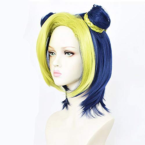 ydound 2022 Anime Cosplay Pelucas, Bizarra de Jojo Wig Cosplay Wig con Peluca de Peluca Gratis, Peluca de Kakyouin Noriaki (Color: Jolyne Cujoh) ( Color : Jolyne Cujoh )