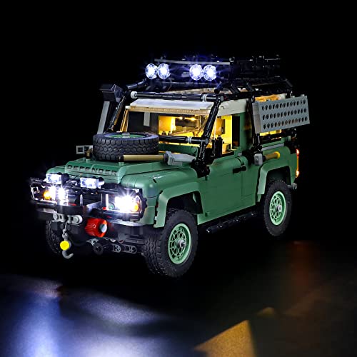 YEABRICKS Kit de Luces LED para Lego-10317 Icons Land Rover Classic Defender 90 Modelo de Bloques de Construcción (Juego de Lego NO Incluido)