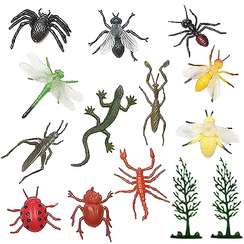 Yeefunjoy 14PCS Insectos e Insectos de plástico para niños, Figuras de Insectos Juguete, Bichos Realistas de Plástico para Niños Juguetes Educativos Regalo para Fiesta Temática Halloween Cumpleaños